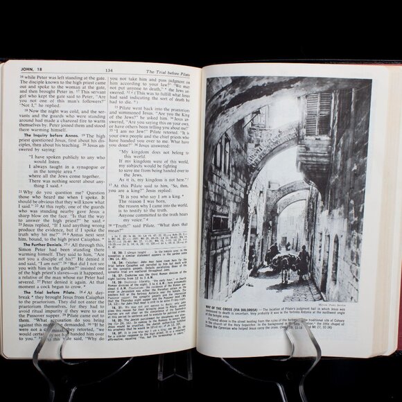 Saint Joseph Edition The New American Bible Leather Cover Family Record Section - Picture 3 of 10